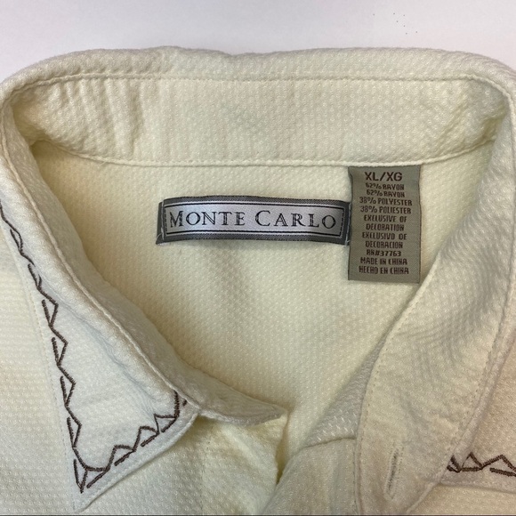 MONTE CARLO XL CASUAL BUTTON DOWN Vintage - Picture 3 of 7